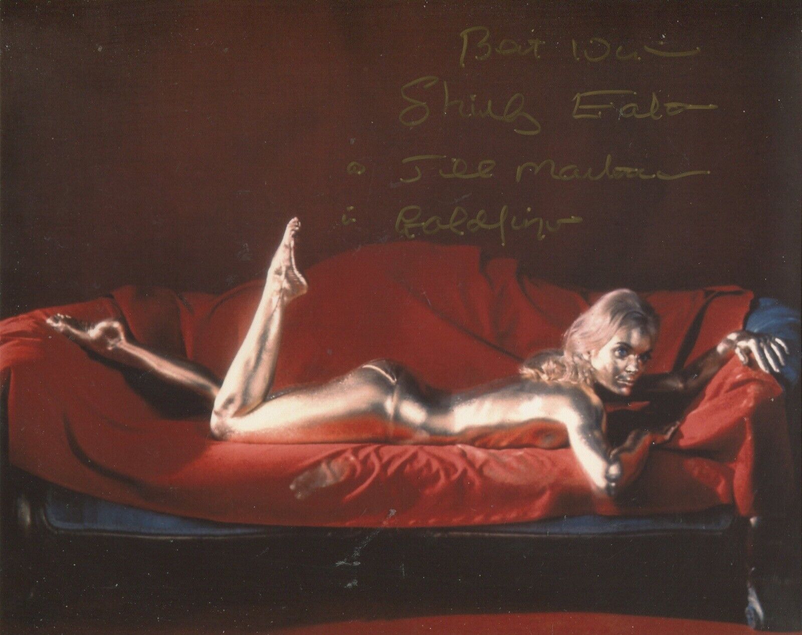 007 Bond girl Shirley Eaton signed GOLDFINGER 8x10 Photo Poster painting SE15 - UACC DEALER