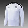 2025/2026 Corinthians Paulista Half-Pull Training Suit White Football Shirt 1:1 Thai Quality Set