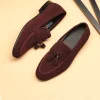 Mens Casual Suede Leather Tassel Loafers 