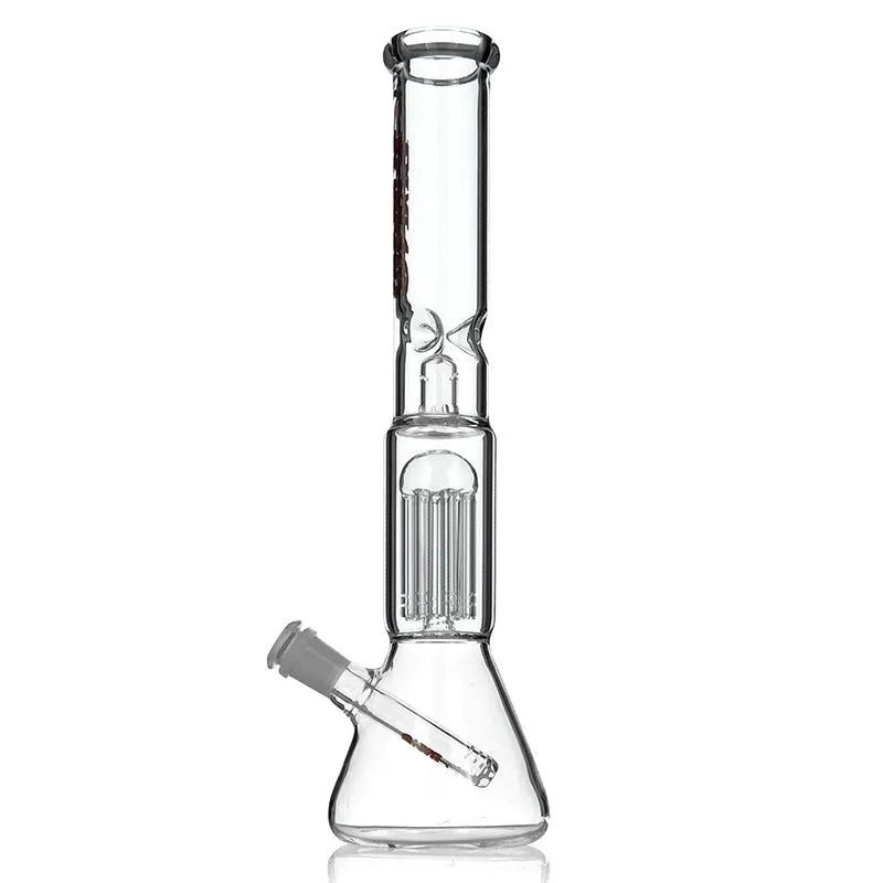 14" Tall Clear Beaker Base Water Pipe Bong with Tree Perc