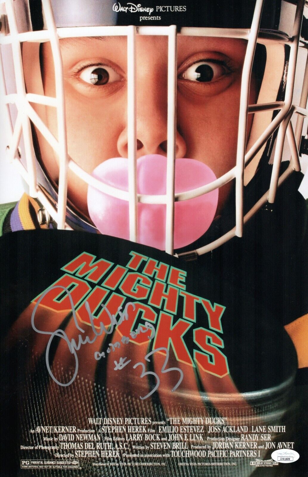 SHAUN WEISS Signed 11x17 Photo Poster painting Greg Goldberg The Mighty Ducks #33 COA JSA Cert