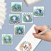 6PCS DIY Diamond Art Greeting Cards Ocean Theme Congratulations Cards & Gifts