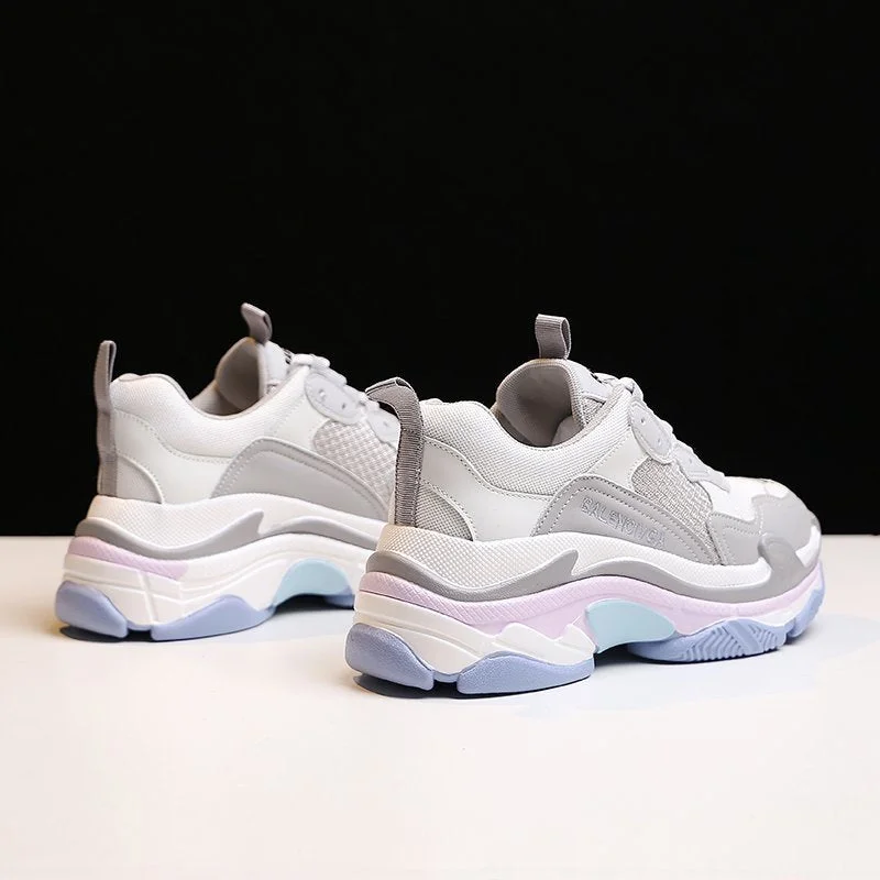 Brand Design Chunky Sneakers Trendy Women Dad Shoes Pink Spring Summer Casual Shoes Fashion Women's Sneakers Classic Trainers