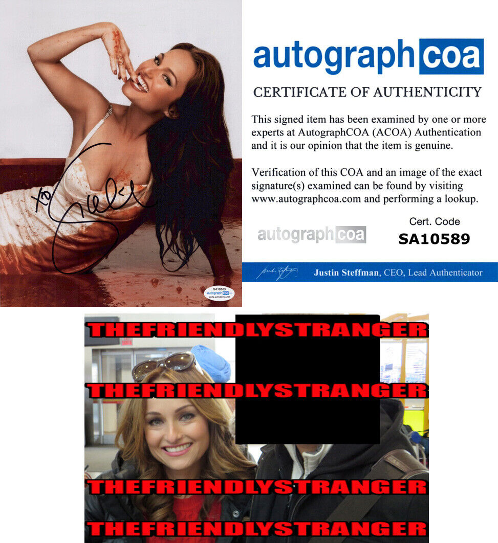 GIADA DE LAURENTIIS signed Autographed 8X10 Photo Poster painting - PROOF - SEXY Chef ACOA COA