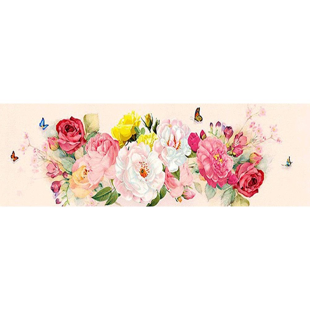 

80*30CM - Round Drill Diamond Painting - Flower (Big Size), 501 Original