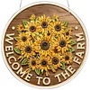 Sunflower DIY Diamond Painting Hanging Pendants Acrylic Crafts Kit for Home Wall Decor