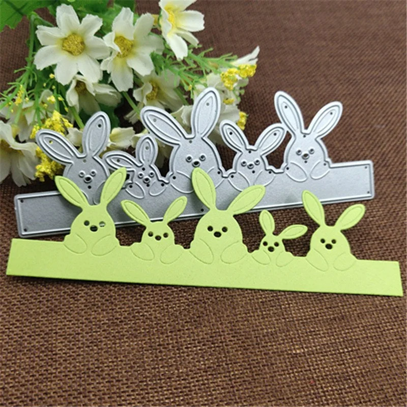 Easter Rabbit Family Metal Cutting Dies Stencil for DIY Scrapbooking Photo Album Embossing Paper Cards Crafts Die cuts