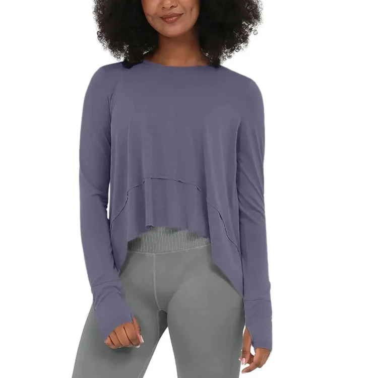 Women's Soft Long Sleeve Cropped Top