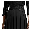 Medium-long Sleeve Chiffon Dress Round Neck Stitching Lace Dress Evening Dress Black Dresses