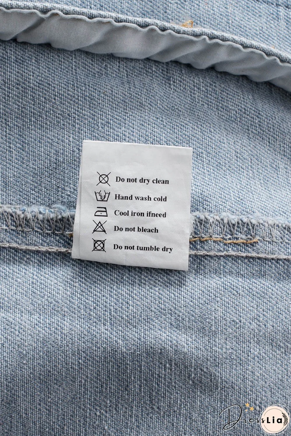 Button Closure Ripped Hooded Denim Jacket