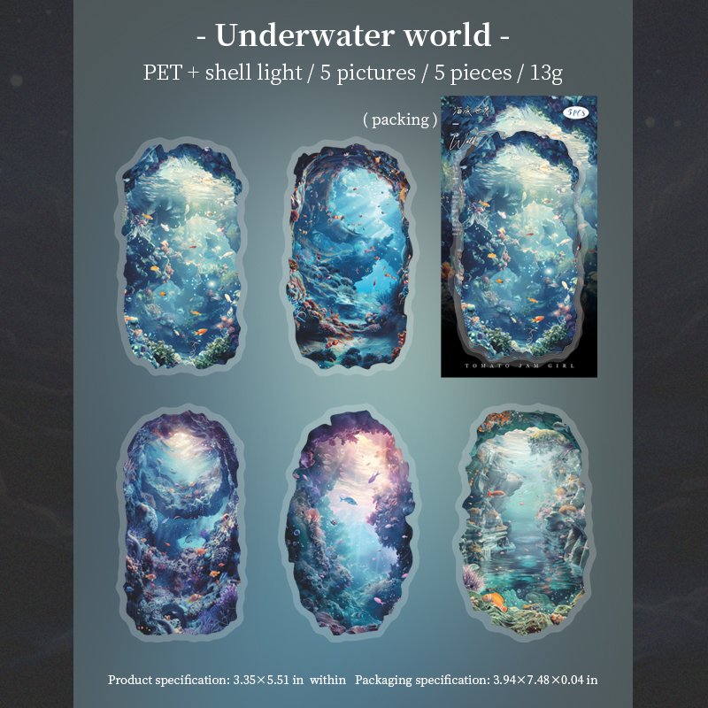 PET Sticker - Bright Fantasy Series Literary Sky Cloud Landscaping 