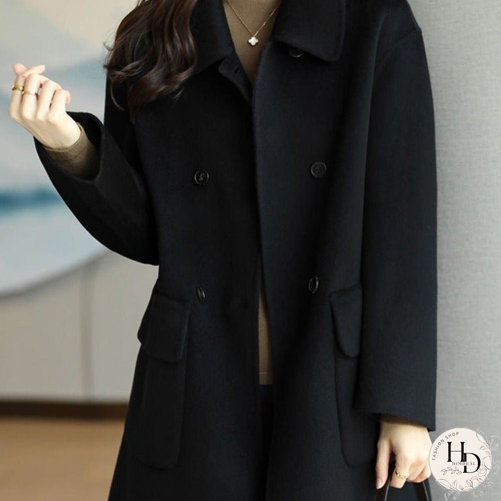 Thickened and Slim Woolen Coat In Autumn and Winter