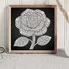 DIY Pearl Painting Rose for Home Wall Decor(25x25cm)