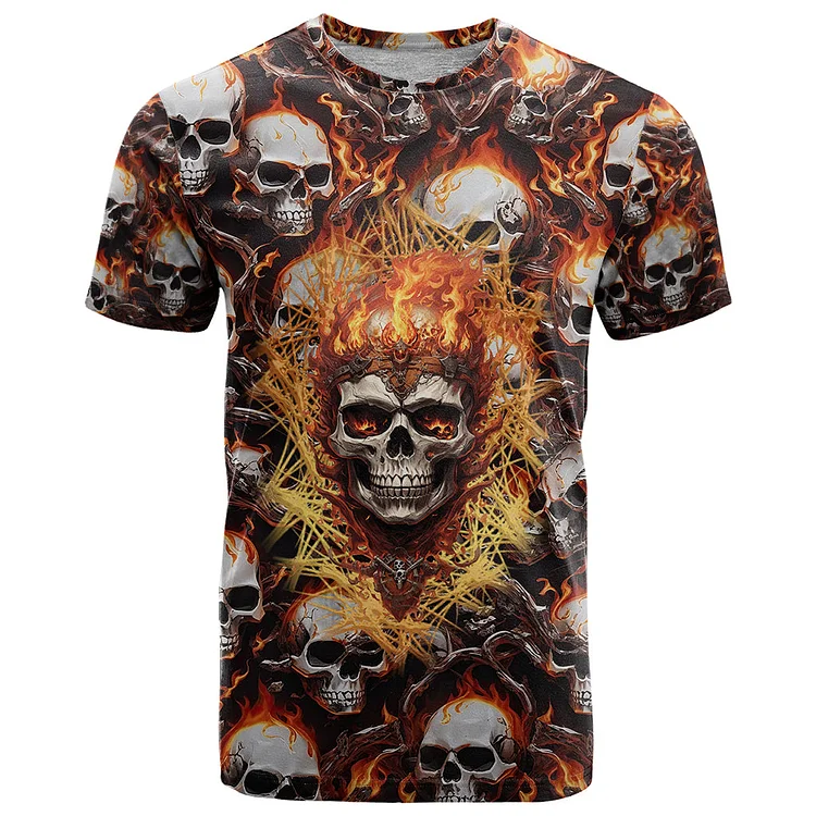 Flaming Skull T-Shirt Judge Me When You're Perfect Otherwise Shut Up