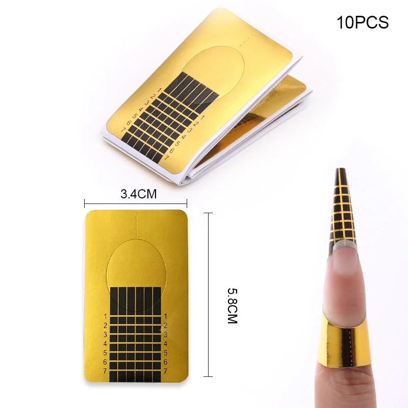 20Pcs Professional Nail Forms Nail  Extension Forms Women Salon  French Acrylic Nail Sticker Art  Tools-Nail Inspo