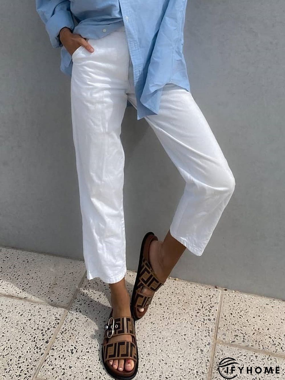 Casual Cotton-Blend Pants | IFYHOME