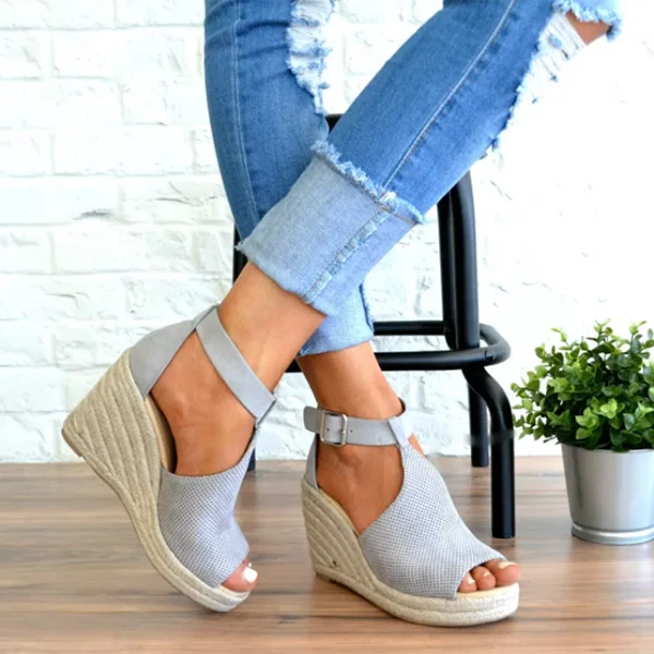 Wedges Adjustable Buckle Sandals