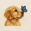 Golden Retriever Partial Bead Embroidery Kit 11CT Pre-Printed Bead Cross stitch 36*36CM