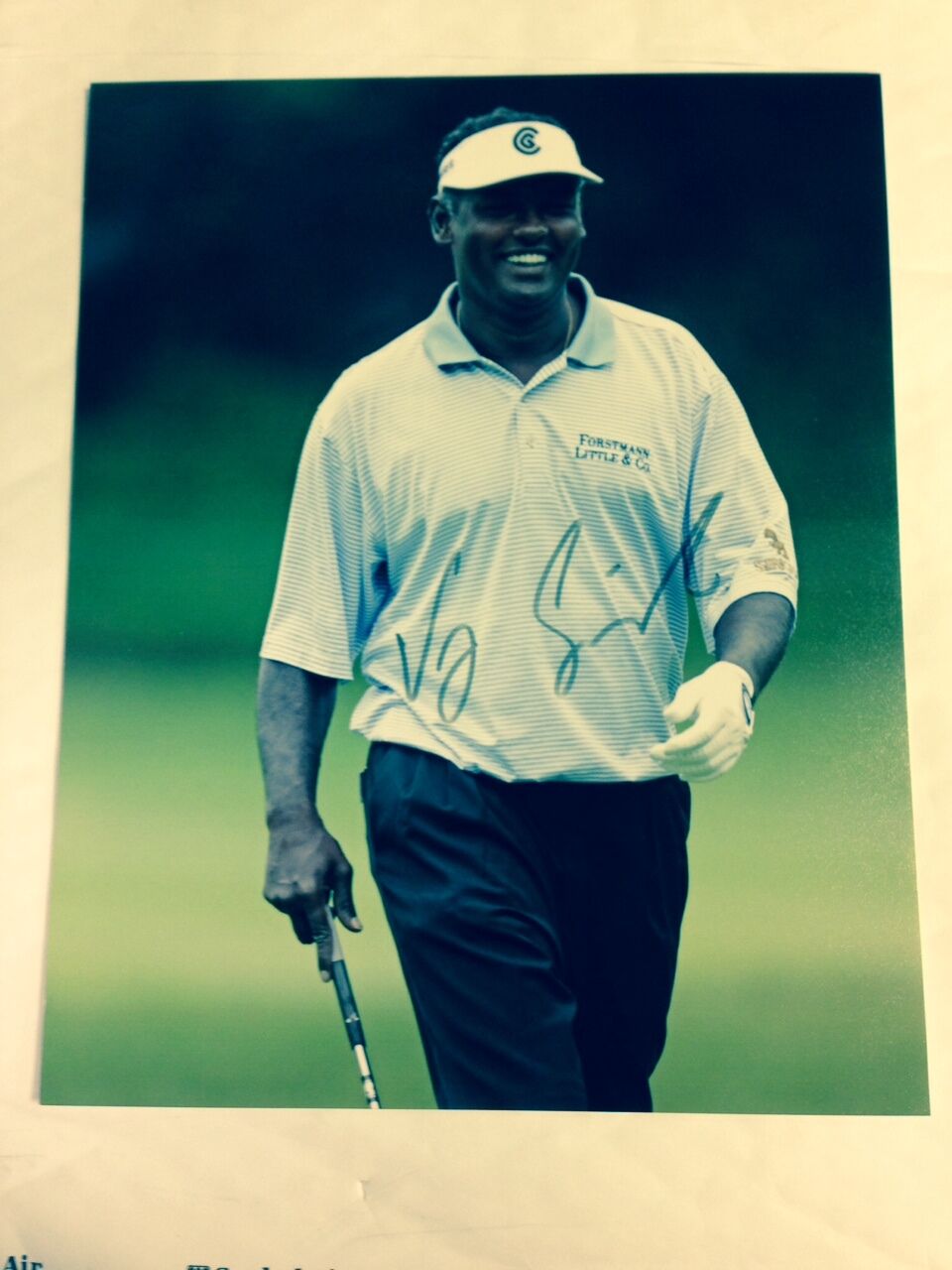 Autographed VJ Singh Color Picture On the Course