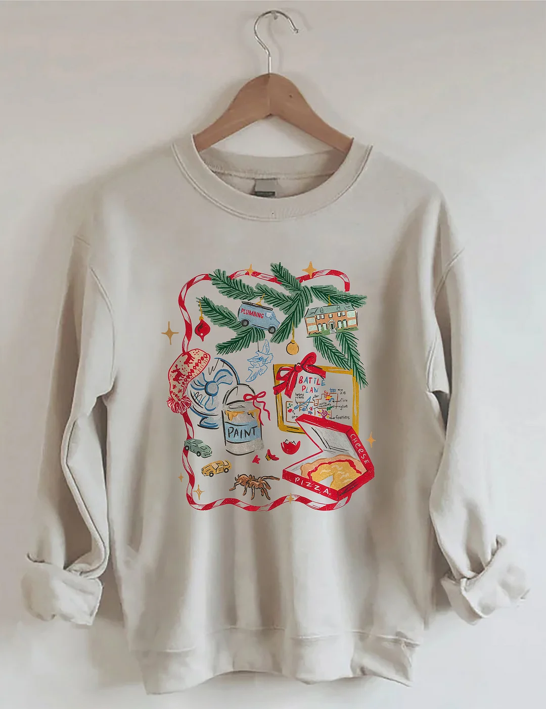 Home Alone Battle Plan Map Christmas Sweatshirt