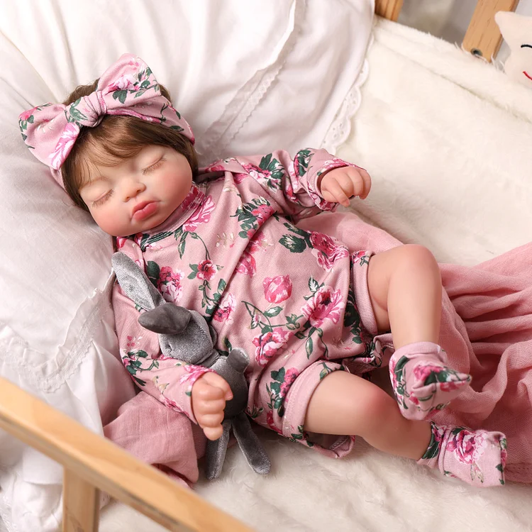 Babeside Quiet Realistic Reborn Baby Tobey 17'' Little Infant Girl Healing of the Heart