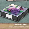 Purple Rose Pu DIY 5D Diamantmalerei-Notizbox (160 leere Notizbl&ouml;cke) f&uuml;r das B&uuml;ro