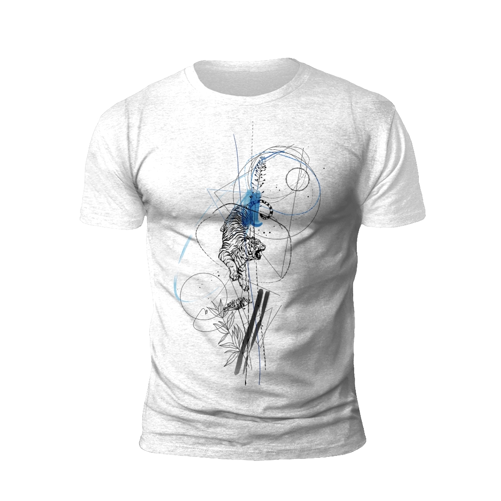 Abstract Tiger's Leap: A Geometric Adventure T-shirt