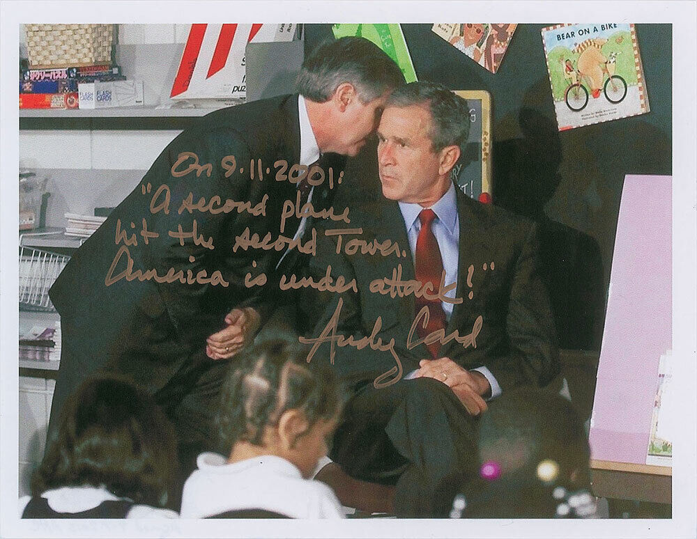 ANDY CARD Signed Photo Poster paintinggraph - US Chief of Staff to George W Bush 9/11 - preprint