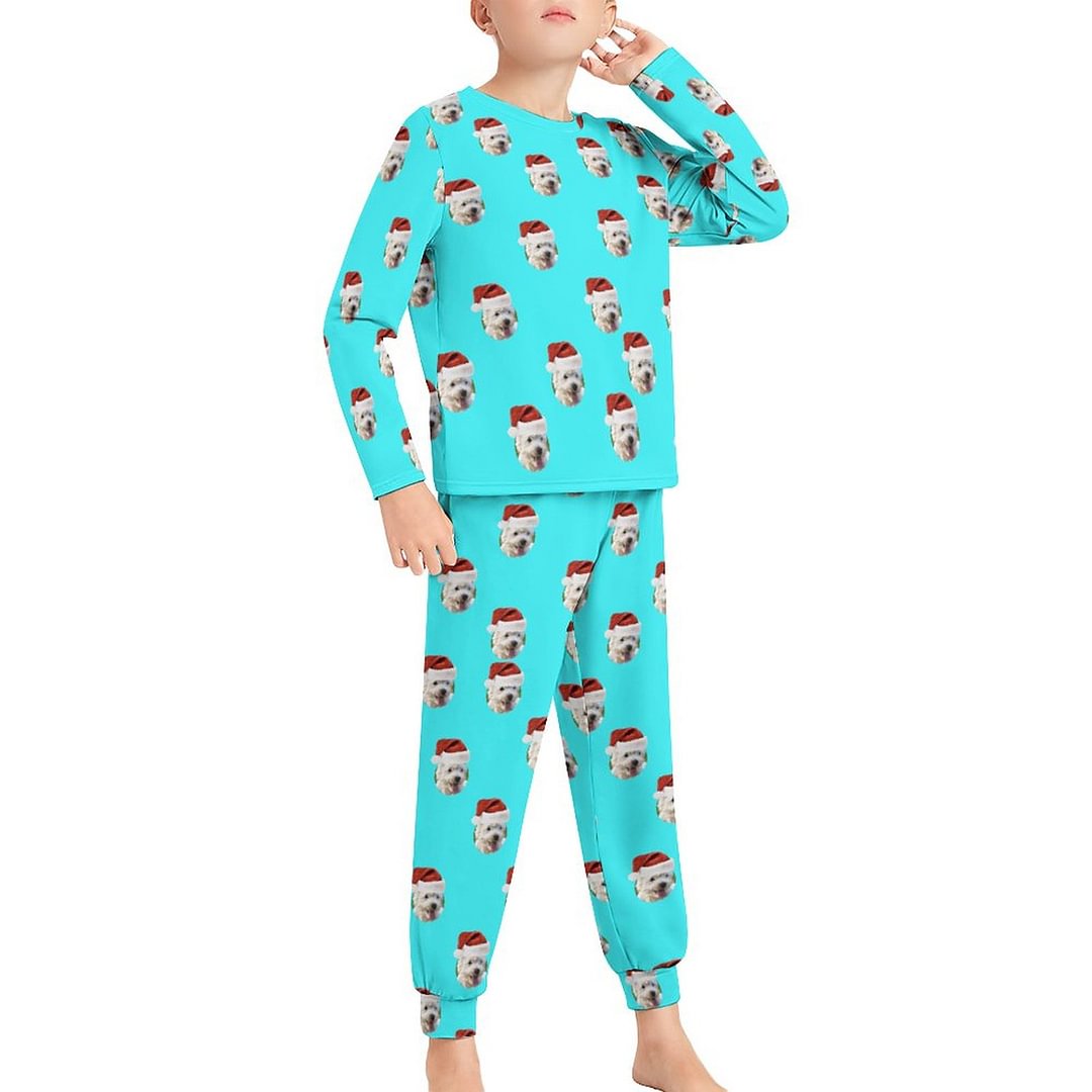 Custom Christmas Photo Pajama Set for Boys