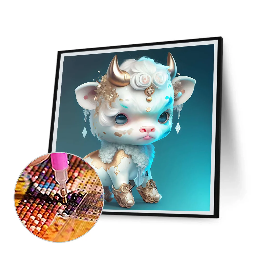 Diamond Painting - Full Round Drill - Cattle(Canvas|30*30cm)