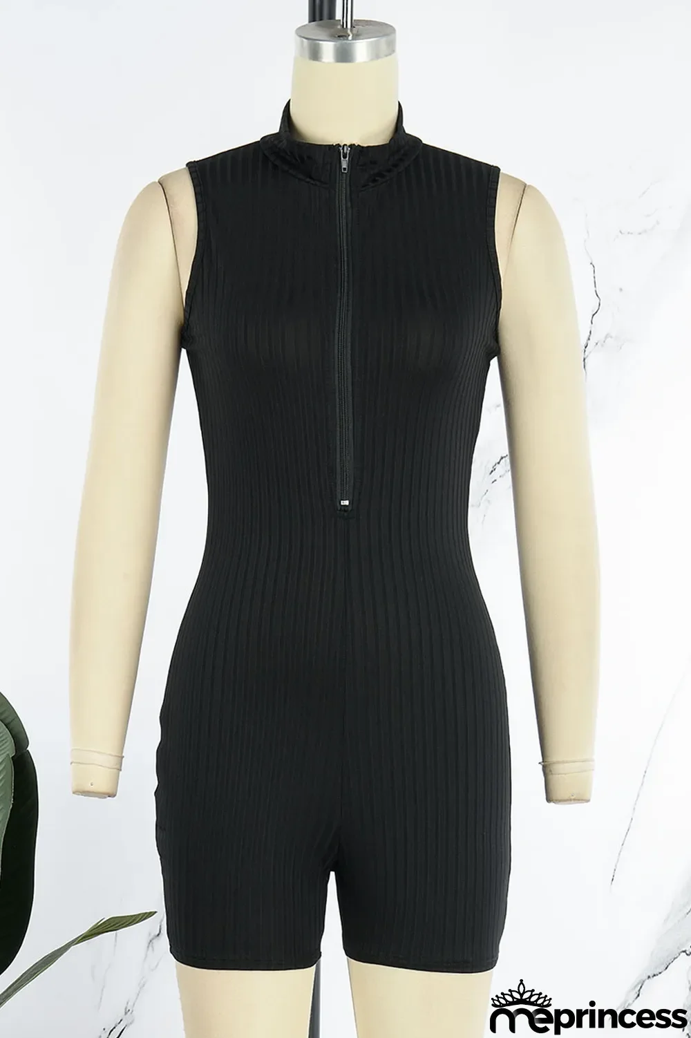 Pink Casual Solid Patchwork Zipper Collar Skinny Jumpsuits