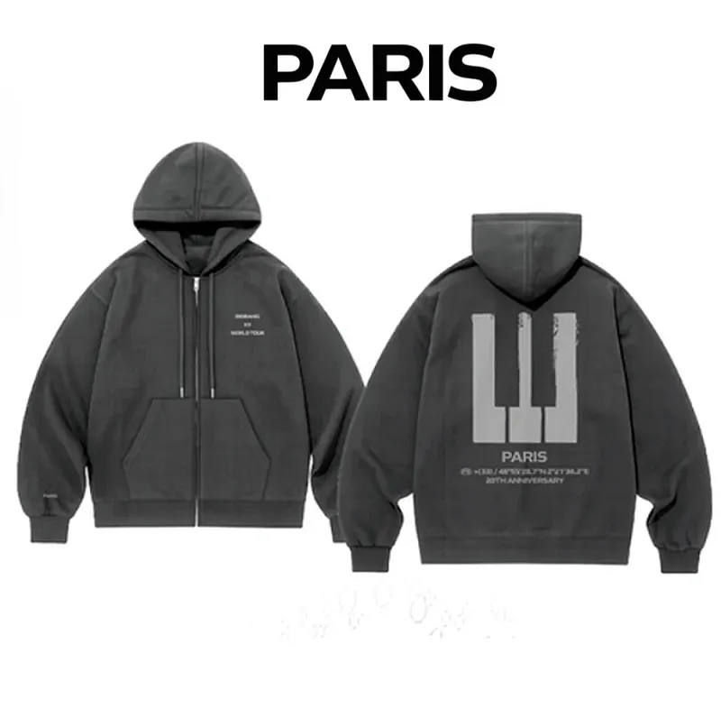 BIGBANG ソウルコンパーカー BIGBANG WORLD TOUR ＜XX : COSMOS＞Zip Up Washed Black Hoodie