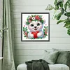 Flowers and White Bear - Crystal Rhinestone Diamond Painting