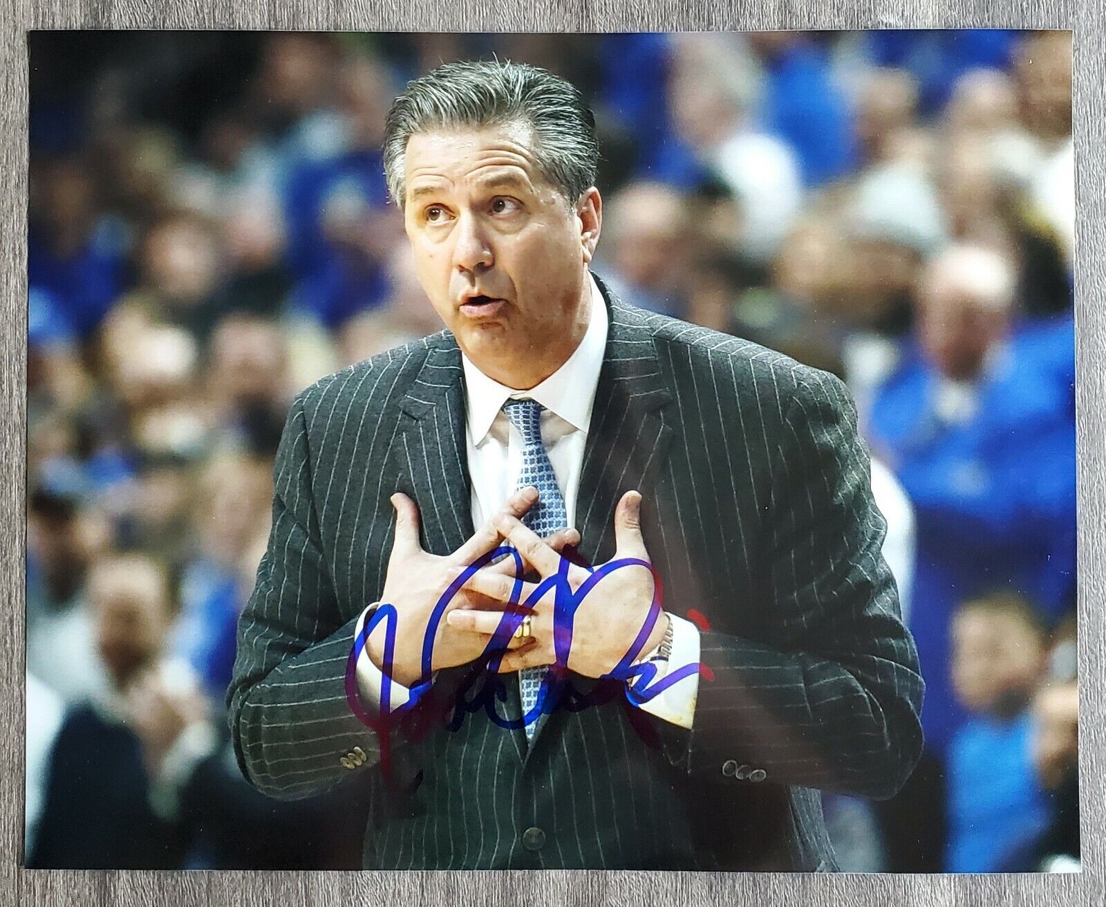 John Calipari Signed 8x10 Photo Poster painting NCAA NBA HOF Coach Kentucky Wildcats RAD