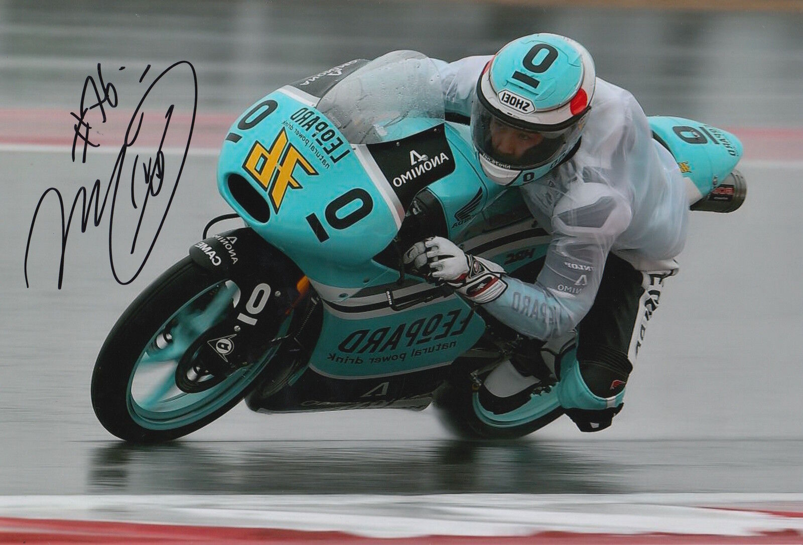 Hiroki Ono Hand Signed 12x8 Photo Poster painting Leopard Racing Honda Moto3 2015 1.