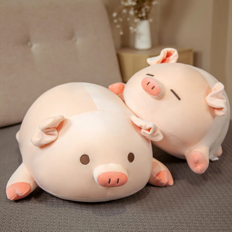 Lying plush piggy toy animal soft plush pillow