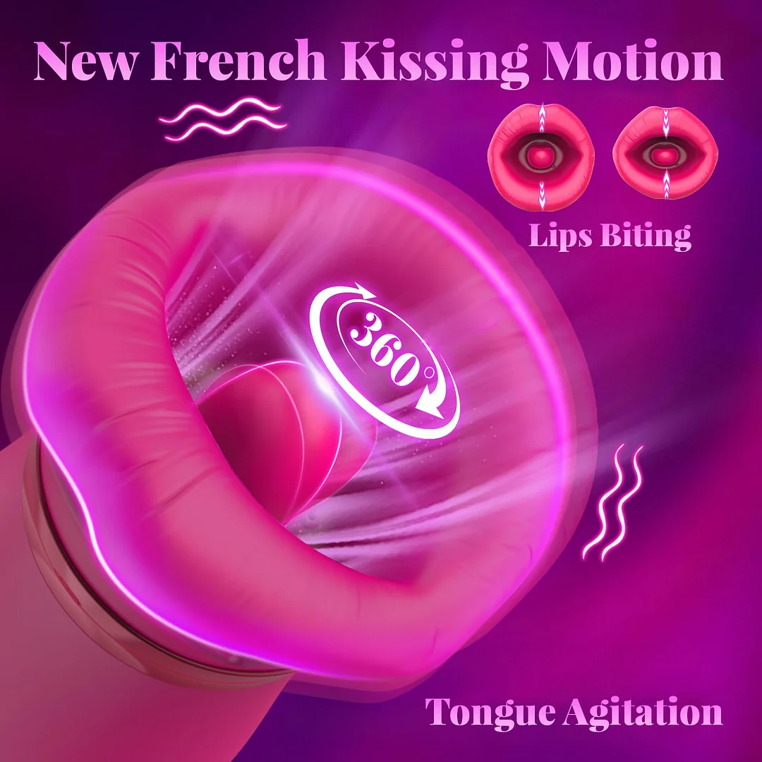 kissing motion of rose clit vibrating sex toy