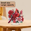 2D Flat Acrylic Cardinal Flower DIY Desktop Diamond Art Kits for Adults Beginner
