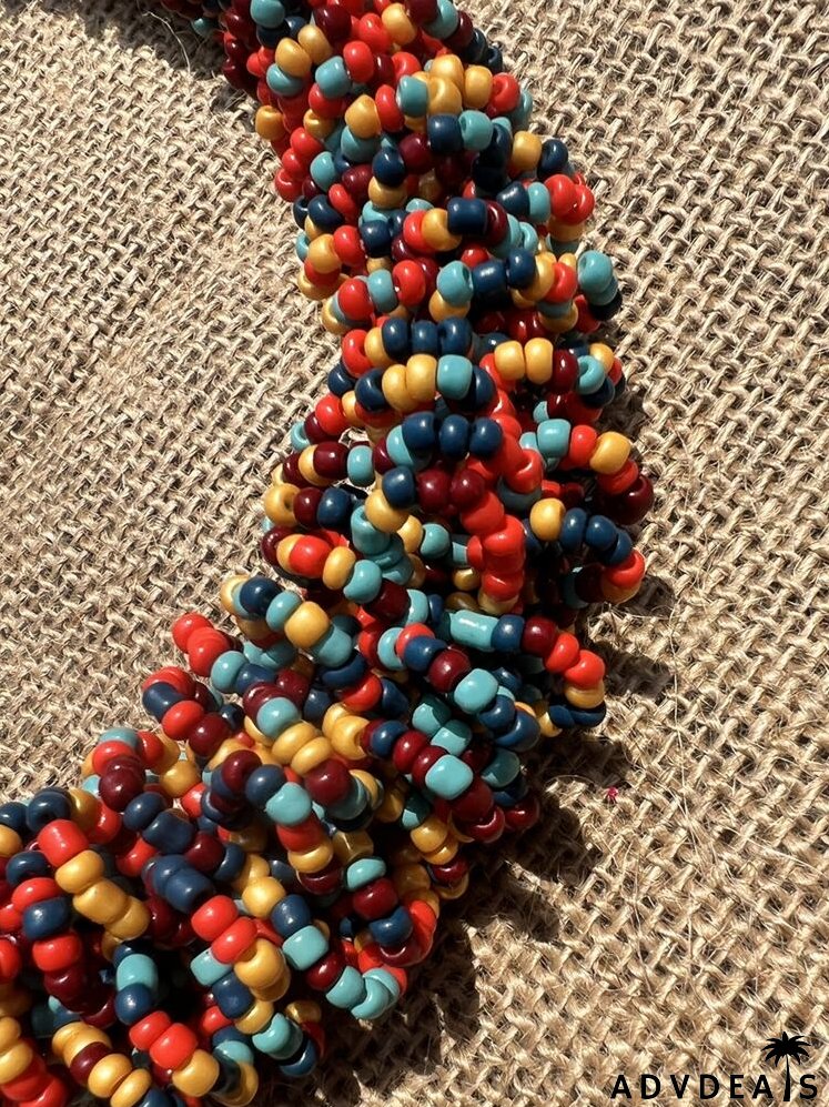 Color Block Beaded Necklace