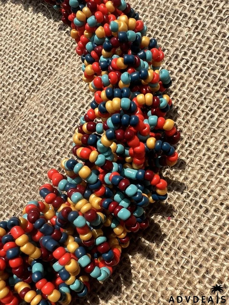 Color Block Beaded Necklace