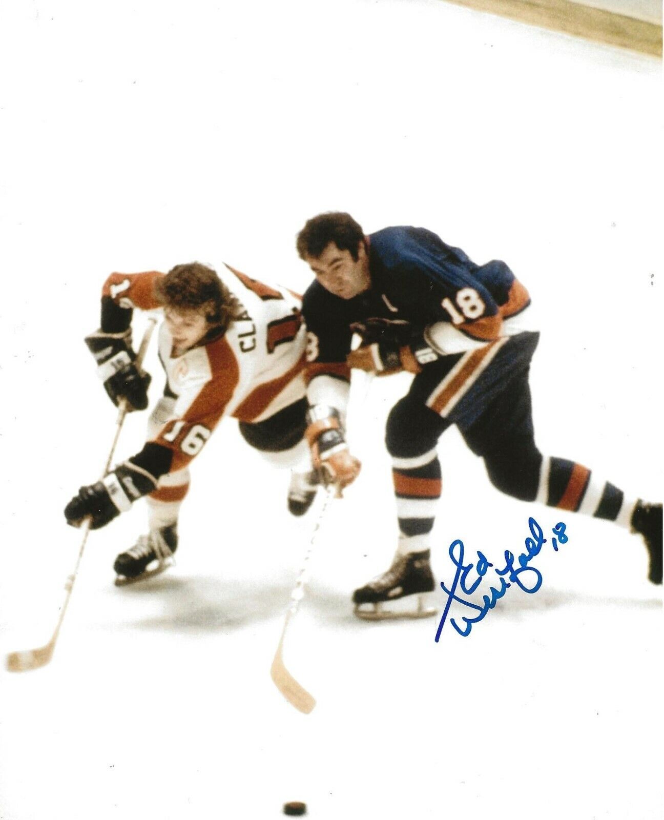 Ed Westfall signed New York Islanders 8x10 Photo Poster painting autographed 5