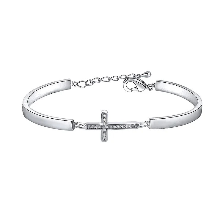 For Granddaughter - A prayer for my granddaughter Cross Bracelet