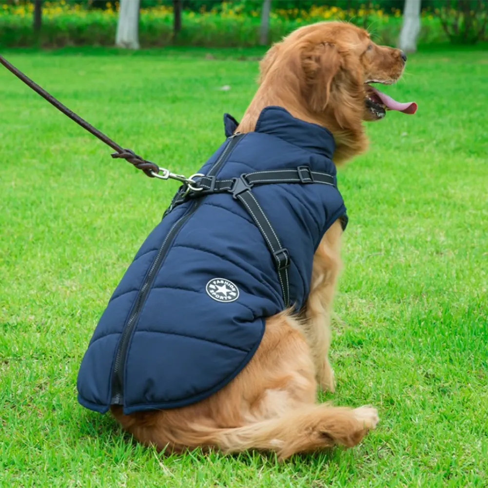 Pawbibi Sport- Waterproof Winter Jacket with Built-in Harness