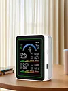 10 In 1 Multifunctional Air Quality Detector Type-C Charging Carbon Dioxide Airs Tester LCD Screen Portable Smartair Quality Tester for CO2 CO TVOC HCHO Temp AQI PM2.5 10 Detect