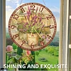 2D DIY Acrylic Garden Diamond Painting Clock Pendant w/ Clock Function Wall Art