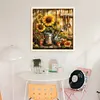 Sunflower Watering Can-11CT Stamped Cross Stitch 40*40cm/15.75*15.75in tapestrymarket