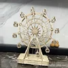 Model Kit 3D Puzzle for Adults, Rotating Teacup Mechanical Music Box with LED Light, DIY Crafts/Hobby/Gift for Adults/Teen/Boys/Girls