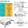 Precision micro-adjustment XY axis displacement platform, stainless steel LBX/LBY-40/50/60/70/80/100 manual slide