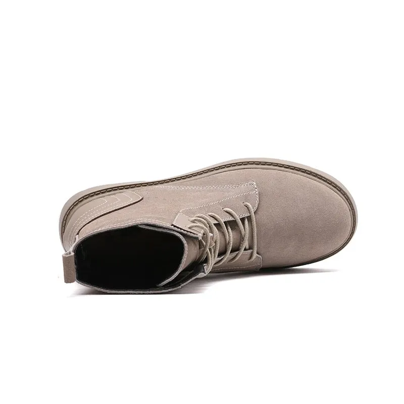 Winter Boots Women Platform 2021 Fashion Short Plush Ankle Boots Suede Leather Motorcycle Boots Non Slip Feamle Shoes Black