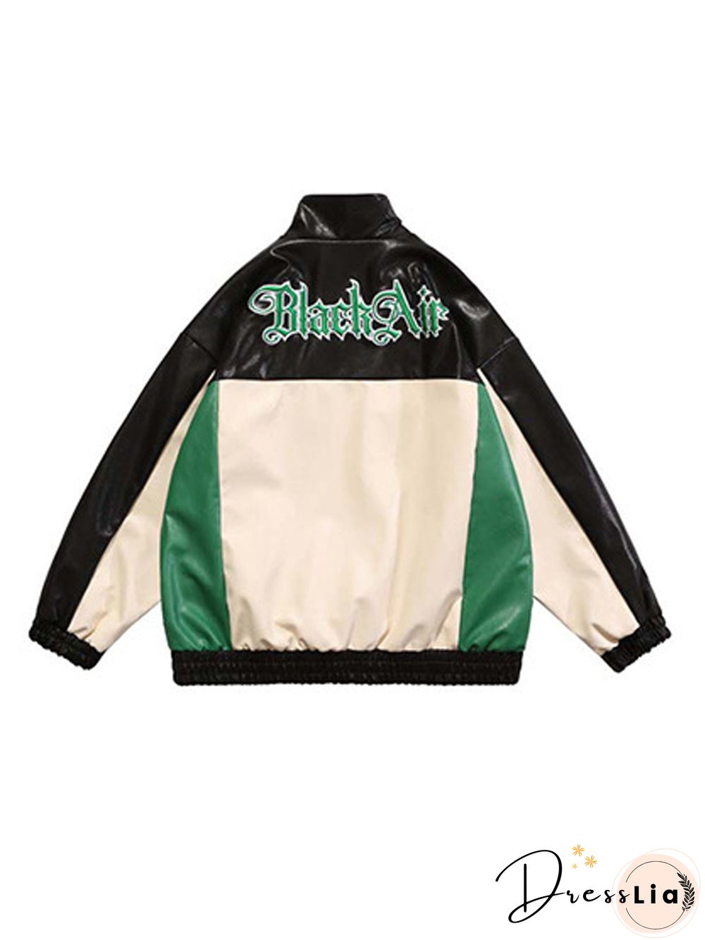 Vintage Patchwork Pu Leather Jacket